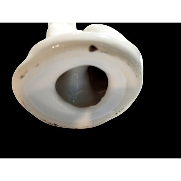 Vintage White Porcelain Cat Figurine Retro Feline Home Decor 8" Tall Minimalist - Picture 5 of 9